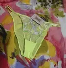 NEW SAVAGE FENTY LINGERIE BY RIHANNA GN MESH EMBROIDERED STRING BIKINI PANTY L