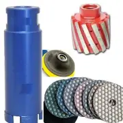 2" Zero Tolerance Diamond Drum Core Bit Granite Concrete 28 DRY Polishing Pad