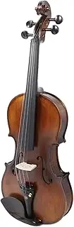 4/4 Size Violin Kit Wooden Violin Starter Set Bow Strings Shoulder Rest Tuner Rosin Box Set for Beginners Kids Adults