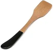 Manyo Painted Cream Spoon Curved Pattern Black