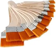 EORTA Set of 12 Art Paint Brushes Assorted Sized Nylon Painting Brushes with Wooden Handles for Acrylic, Oil, Paint, Varnishes, Watercolor, Painter, Students, Artist
