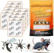 FINEFIX Pack of 10 Vamoose Mouse Repellent Pouches Prepared with a Modified Botanical Formula Which Produces Scents That Deter Mice Pest Control for Home Basement Garage Barn Boat RVs