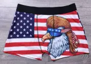 Eagle Mullet USA Flag Boxer Briefs Mens Small 28-30 Fun Novelty Gag Gift