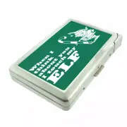 Christmas Pun Em3 Cigarette Case with Built in Lighter Metal Wallet