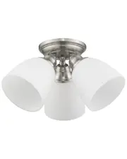 Livex Somerville 3-Light Brushed Nickel Ceiling Mount
