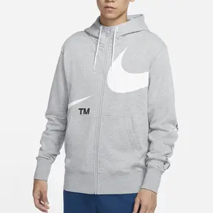 Nike 男裝 外套 連帽 休閒 大LOGO 斷勾 袖管刺繡 灰【運動世界】DD6088-063