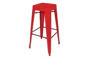 Bolero High Metal Bar Stools Red (Pack of 4)