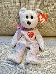 TY Beanie Baby - 2001 SIGNATURE BEAR (8.5 inch) Glitter Pattern Teddy Bear Gift