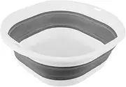 VERDANVERSE Foldable Wash Basin for Portable Thicken Bathroom Washbasin Space Saving Design with Hook for for Travel and Home Use Grey