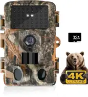 Trail Camera 4K 48MP Game Camera with 0.05S Trigger Motion Activated Durable 130