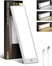 EZVALO Under Cabinet Lighting, 150LM Motion Sensor Light Indoor, 3000mAh Rechargeable Magnetic Under Counter Lights for Kitchen,3 Inch Wide Panel Dimmable Closet Light for Pantry, Kitchen, Closet