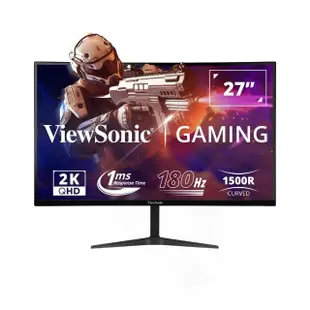 【ViewSonic 優派】VX2718-2KPC-mhd 27型 VA 2K 180Hz 曲面電競螢幕(1500R/內建喇叭//FreeSync/1ms)