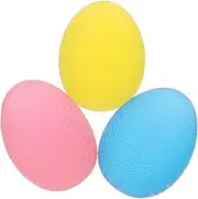 ERINGOGO 3Pcs Egg Shaped Hand Massage Balls Finger Massagers for Muscle Relaxation Soft and High Strength for Fitness and