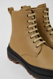 Brutus Trek MICHELIN Beige leather ankle boots for women