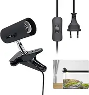 Bonlux E27 Clamp Lamp, E27 Heating Lamp Holder 360° Adjustable with Switch for Turtles, Lamp Holder Aquarium/Terrarium, Heat Lamp, Plant Lamp, Reading Lamp (Bulb Not Included)