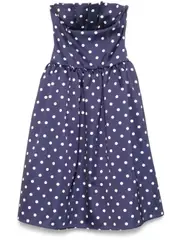 [Self-Portrait] polka-dot midi dress 8 Blue