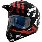 Afx FX-17 Attack Helmet (XXXX-Large, Matte Black/Red)