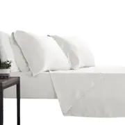 Cream French Linen Tencel Sheet Set