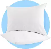 Pillow Cases Standard Size White Pillow Cases Set of 2 Cotton Blend 200 TC Soft