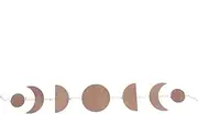 NUOBESTY Wooden Sun and Moon Wall Hanging Decor Bohemian Rustic Moon Phase Art for Nursery Office and Stylish Versatility Symbolic Design