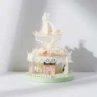 在飛比找蝦皮購物優惠-紙模型【好時光DIY材料包】結婚蛋糕 紙雕 紙風景