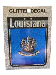 Lot of 48 Louisiana Glitter Decals Stickers .50 Cents Each - Free Shipping