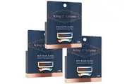 3x King C Gillette pk3 Neck Razor Blades