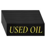 30-Pack Used Oil Sticker, 6×2" Label for Oil Storage Drums, Black and Yellow