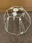 15 inch Touch Lamp Metal Ornate Lamp Shade Frame white color