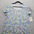 Lularoe Women's Large Light Blue Geometric Tops