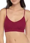 Calvin Klein Women's Standard Bare Lace Bralette with Cotton Band, Empower,RED S