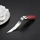 Durable 8.2'' Coconut Scraper Opener with Wood Handle & Stainless Steel