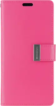 Goospery Rich Diary Case for Galaxy S21 Ultra - hot pink