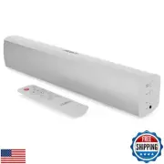 Majority 15 Inch White Soundbar for TV, Bluetooth Sound Bar 50 Watts, Home Au
