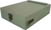 [Generic] Writers Storage Box - Creative Retro Art Container Large Capacity,Wood Postman Bag, Painting Brush Tool Case for Pens, Scissors, Outdoor Painting