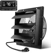 Ventilador de Extractor con Persiana Ventilador de Pared de 12 Pulg para Ático