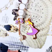 在飛比找蝦皮購物優惠-耳環💟│夢幻紫 愛麗絲 蝴蝶結 珍珠 長款 鏈條 垂墜 耳夾