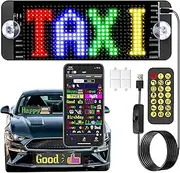 URANT Programmable LED Signs - 7 "x3 Customizable Text and DIY Animated Car Signs,USB 5V Flexible LED Matrix Panel Bluetooth APP Controls Custom Text Pattern Animated Light,Shops,Cars,Hotels