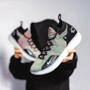 NIKE AIR ZOOM KD11 MultiColor Rainbow Kevin Durant AO2604-001 Men's US 9.5 Shoes