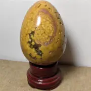 478g Beautiful Natural Polished Ocean jasper crystal Egg Specimen F326