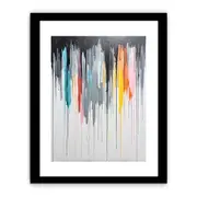 Grey Color Dripping Color Art Framed Art Framed print Art Poster