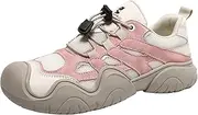 [JiuQing] Women's Hiking Shoes Casual Outdoor Walking Sneaker Low Top Platform Comfortable