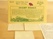 Champ Decals HO HN-55 Central New Jersey White Lettering
