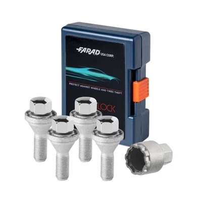 Wheel Lock Kit for BMW X3 M14X1.25 Bolt Chromed 4Locks & 1Key (for: BMW)