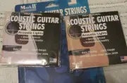 ACOSTIC GUITAR STRINGS Two Sets Bronze wound Lt Gauge MARK II USA