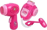2Pcs Simulated Home Appliance Mini Hair Dryer Vacuum Cleaner for Safe Playhouse Fun Present for Boys and Enhances Parent Interaction