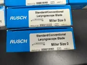 Six RUSCH 008615050 Standard/ Conventional Laryngoscope Miller Blade, Size 0