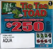 Pull Tab Ticket - Hard Card Tickets - Game - Tic Tac Toad