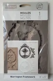 ReDesign Warrington Framework Decor Moulds 8" x 5" Food Safe Silicone Mold New