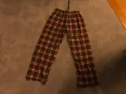 PJ LOUNGE SLEEP PANTS IN BROWN FLANNEL SIZE 4-6 LADIES NIP